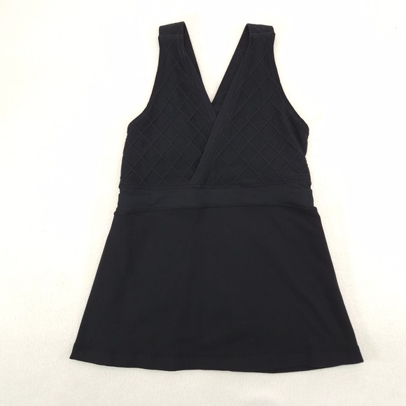 lululemon athletica Tops - vtg Lululemon Tank Top Black Size 4 Baby Doll V-Neck Yoga Gym Athletic Y2K